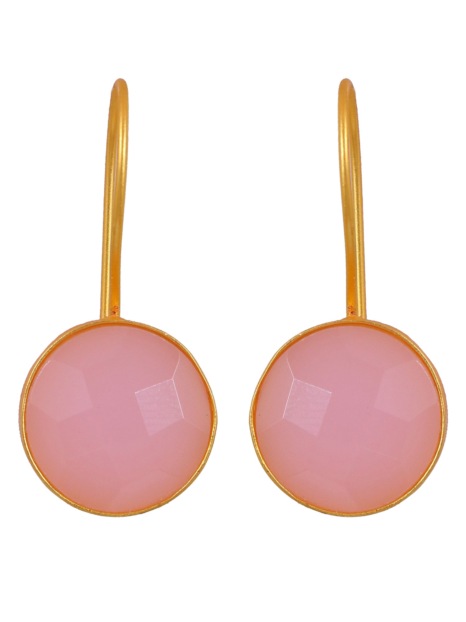 Crunchy Fashion Gold-Plated Faux Stone Dangler Earrings
