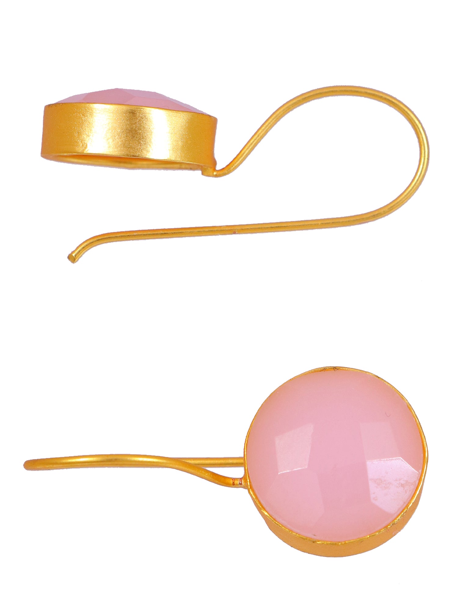 Crunchy Fashion Gold-Plated Faux Stone Dangler Earrings