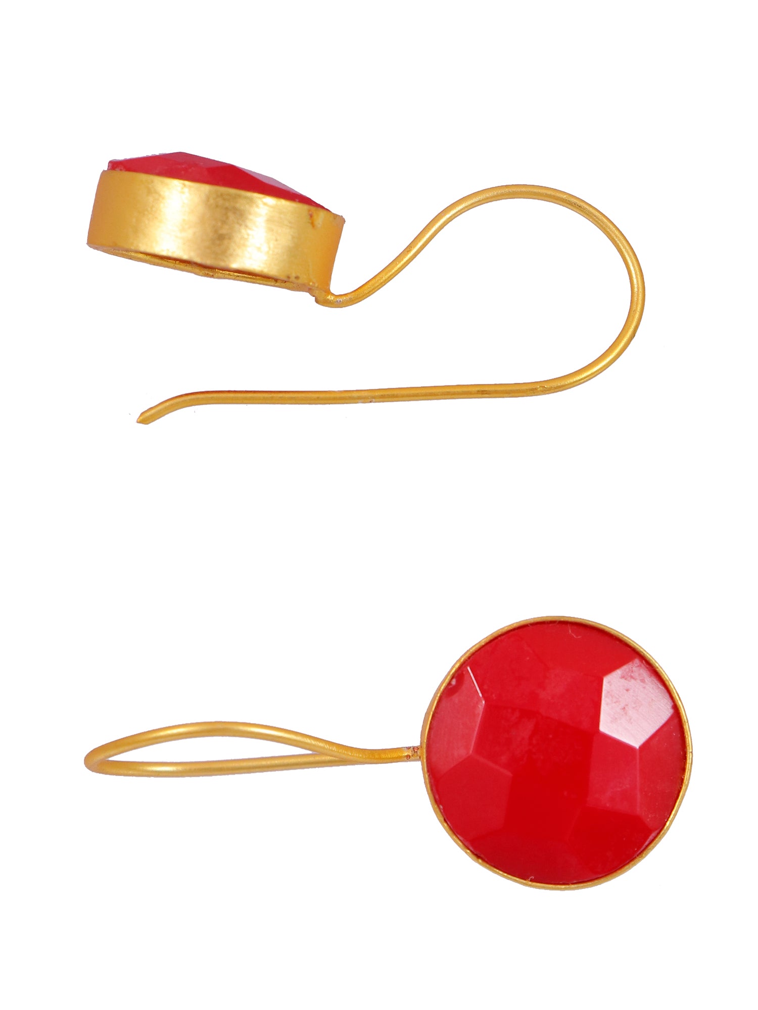 Crunchy Fashion Gold-Plated Faux Stone Dangler Earrings