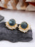 Gold-plated Round Crystal Pearl Stud Earrings CFE1769
