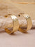 Crunchy Fashion Gold-Tone Circular Half Hoop Earrings CFE1781