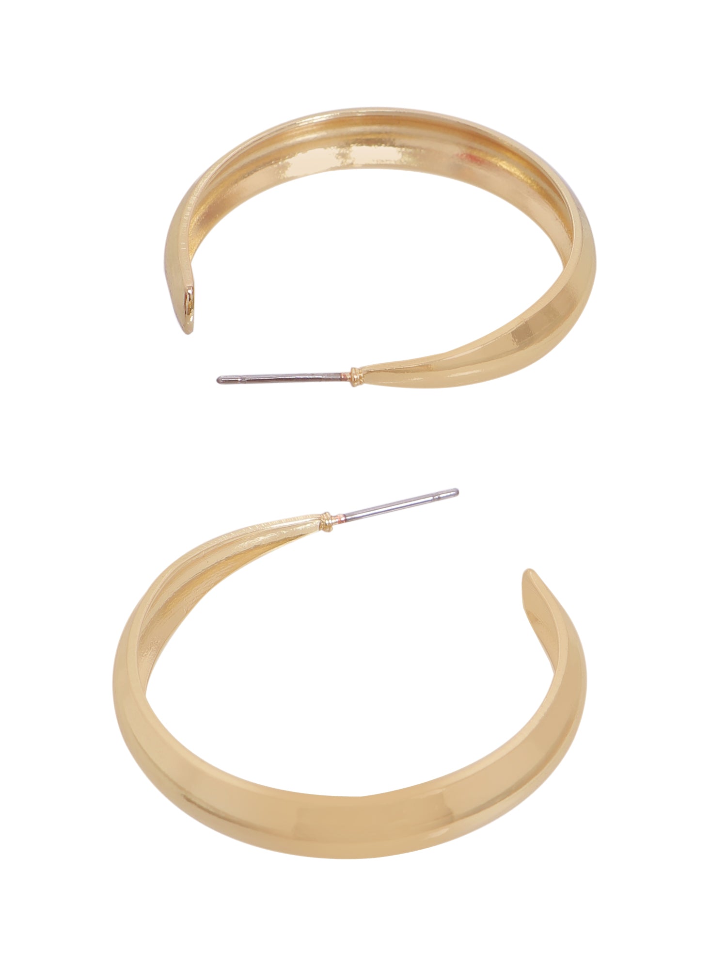 Gold-Plated Half Hoop Earrings for Women & Girls  Anti Tarnish Jewellery