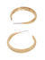 Crunchy Fashion Gold Tone Thick Tube Round Circle Hoop Earrings CFE1782