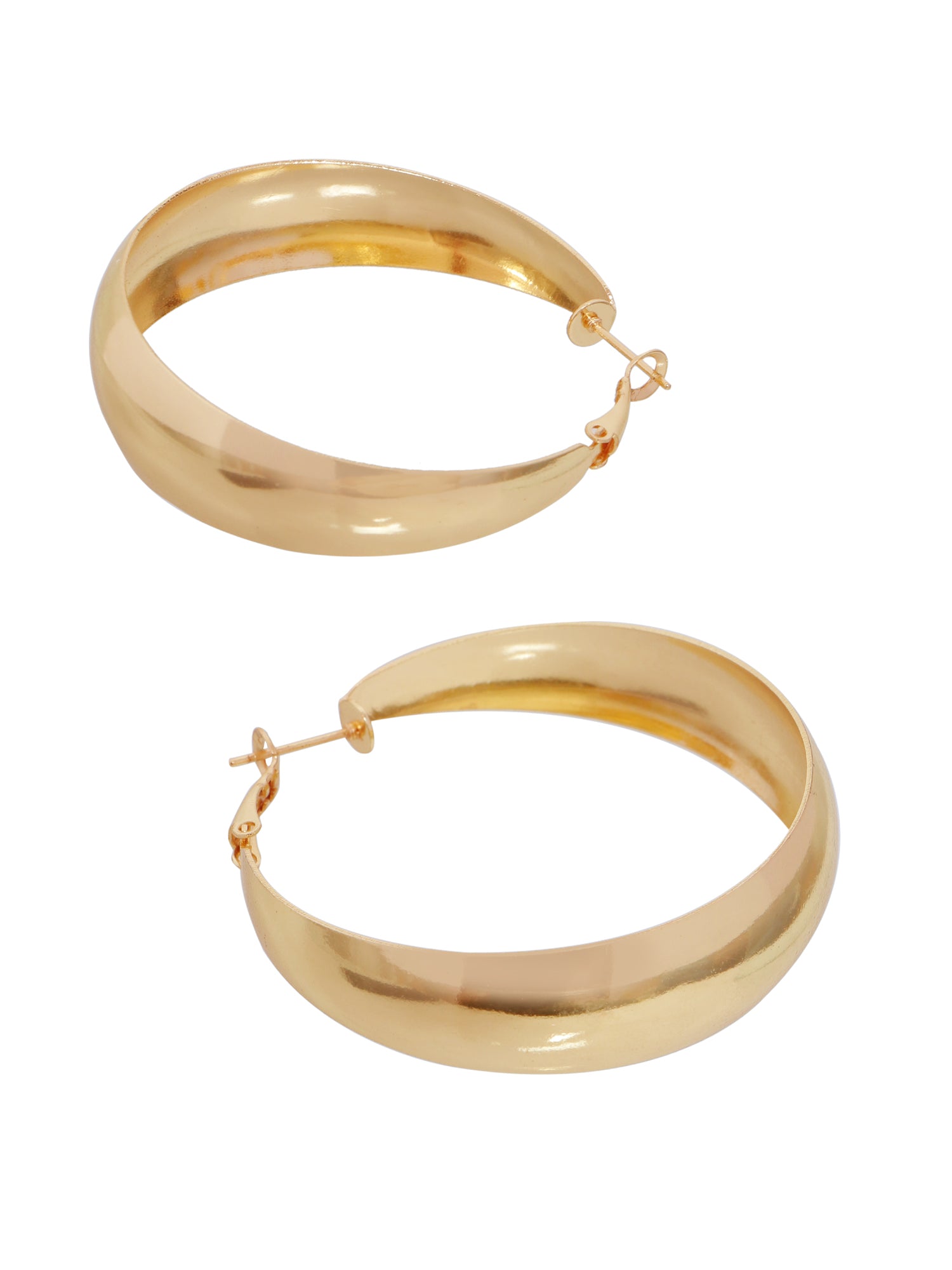 Stylish Gold-Plated Hoop Earrings for Fashionable Women and Girls |Anti Tarnish Jewellery