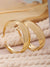 Crunchy Fashion Adjustable Gold Tone Round Thick Hoop Earrings CFE1783