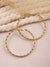 Crunchy Fashion Gold Tone Wave Hoop Earrings CFE1785