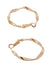 Crunchy Fashion Gold- Toned Classic Half Hoop Earrings