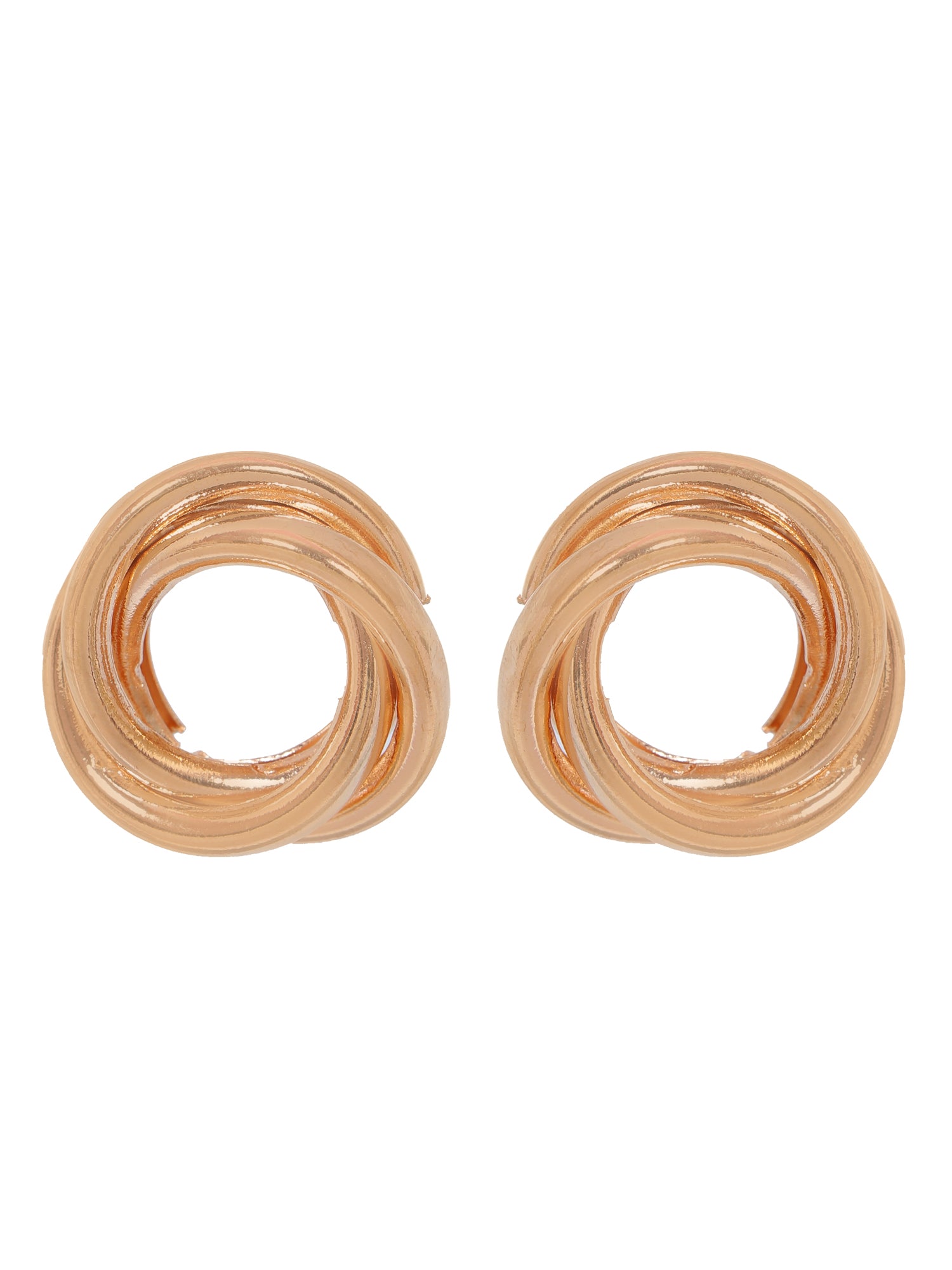 Crunchy Fashion Twisted Circle Statement Stud Earrings