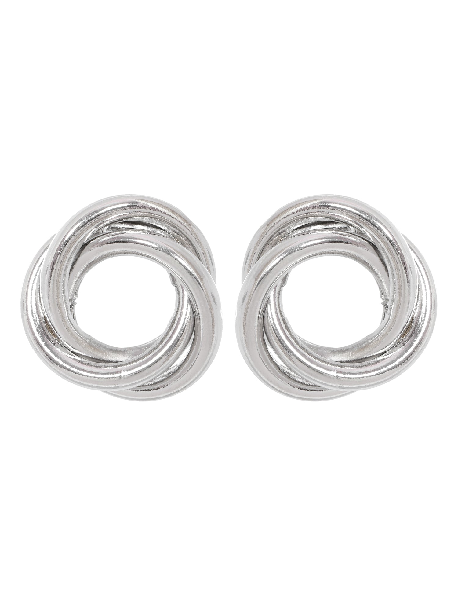 Crunchy Fashion Twisted Circle Statement Stud Earrings