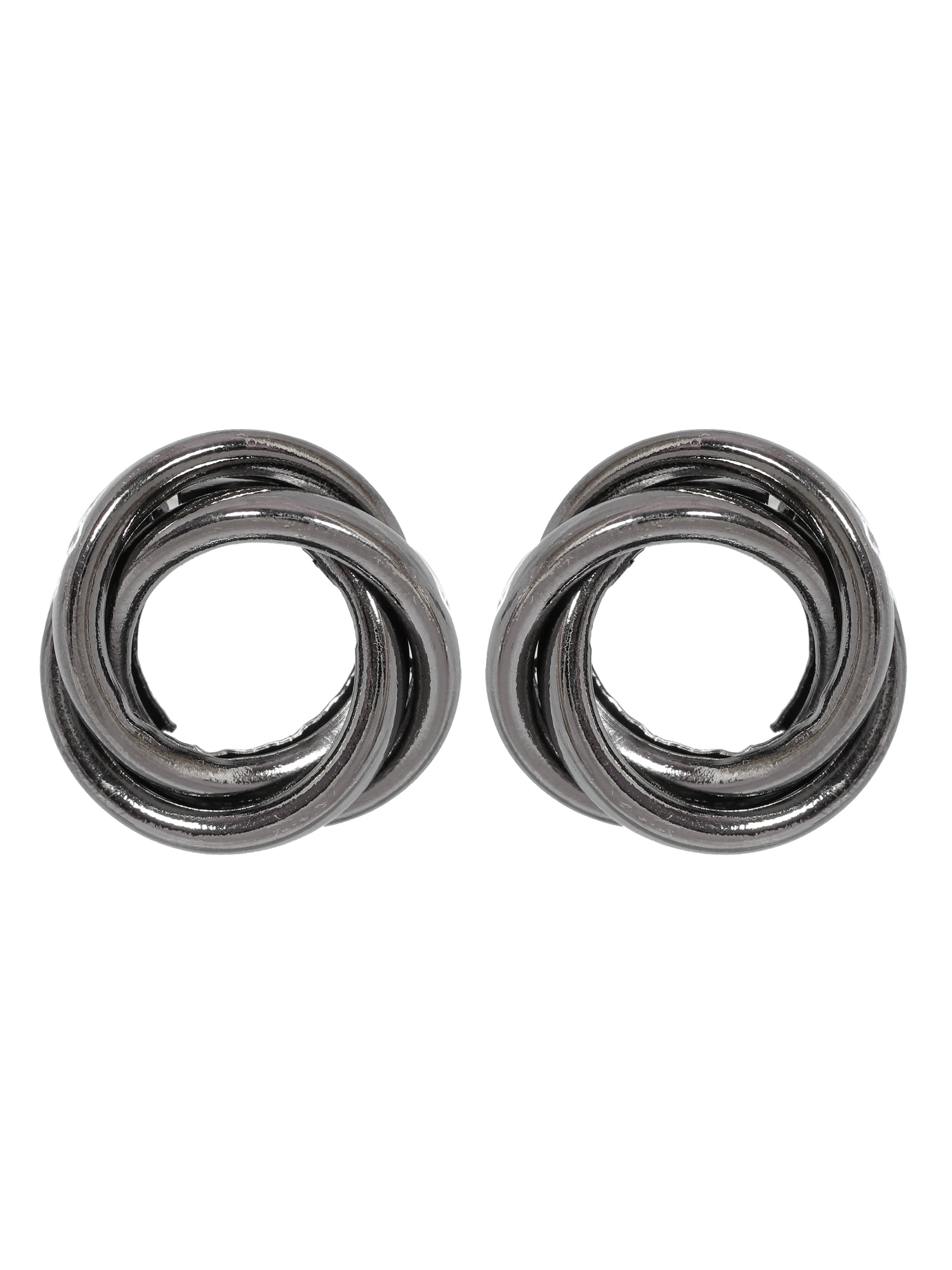 Crunchy Fashion Twisted Circle Statement Stud Earrings