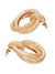 Crunchy Fashion Gold Tone Twisted Hoops Dangler Earring