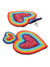 Crunchy Fashion Valentine's Beaded Multicolor Heart Earrings