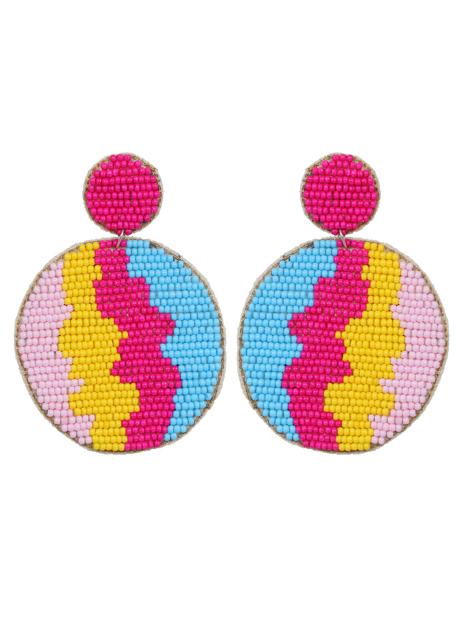 Golden Touch Contemporary Handmade Beaded Drop Earrings for Stylish Women and Girls