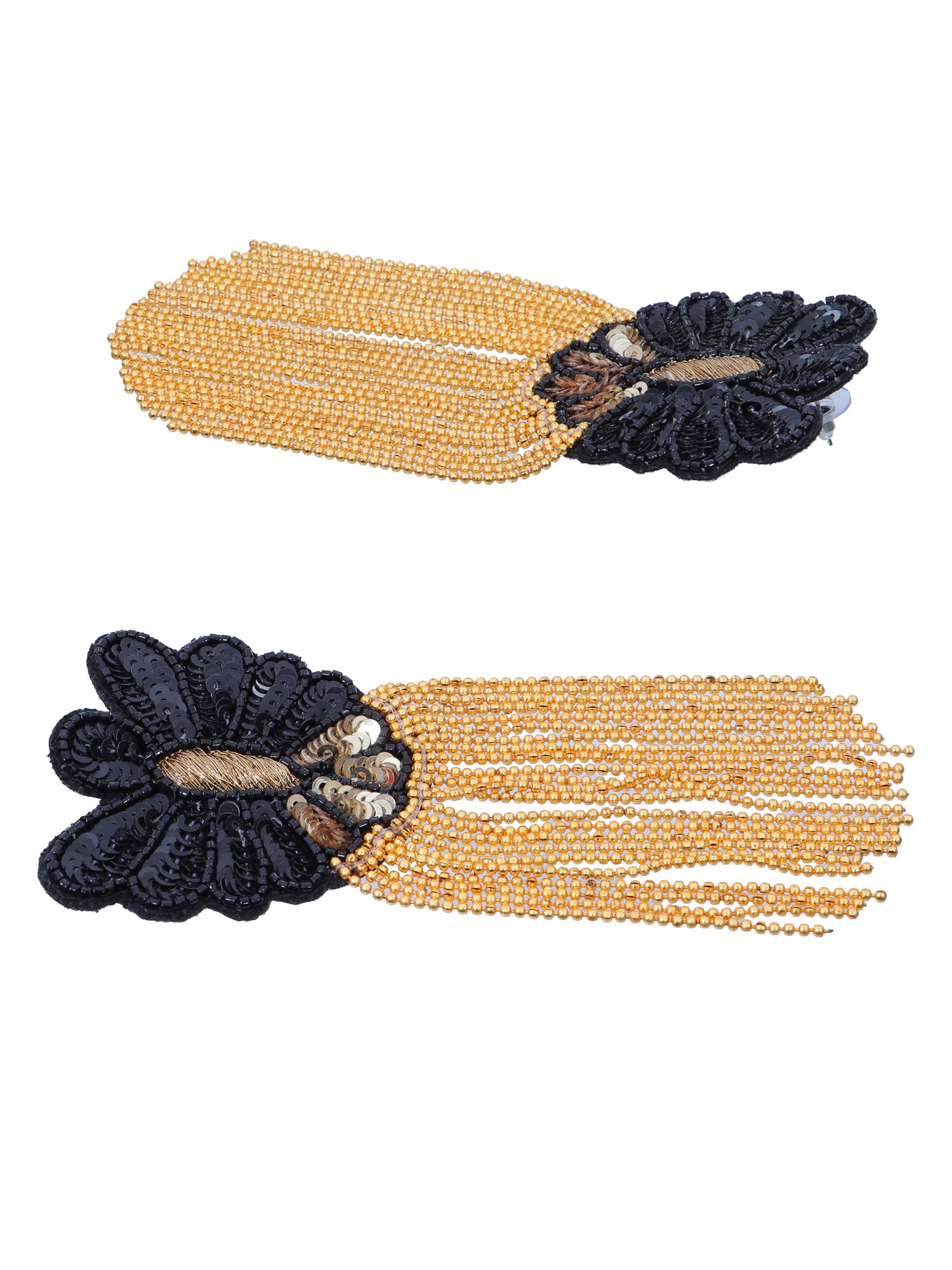 Unique & Stylish Butterfly-Shaped Black & Orange Earrings for Women & Girls