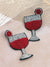 Crunchy Fashion  Seed Beaded Earrings wine Club  Eye-Catching Earrings CFE1847