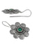 Oxidised Silver Floral Earrings for Women