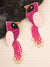Quirky Pink Bird Handmade Beaded Earrings for Women & Girls