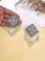 Handmade  Beaded Square Studs Tassel Earringsa
