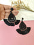 Black Dangler Earrings- Bohemian Black Handmade RAFIYA Party Wear Earrings
