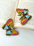 Butterfly Earrings - Quirky Handmade Multicolored Beaded Butterfly Stud Earrings