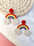 Rainbow Earrings-Multicolored Handmade Beaded Statement Earrings for Women