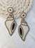 Shankha Earrings-White-Gold Handmade Beaded Shiv Shankha Earrings for Women