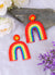 Handmade Beaded Rainbow Earrings for Women