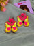 Yellow-Pink Butterfly Dangling Earrings for Girls & Women