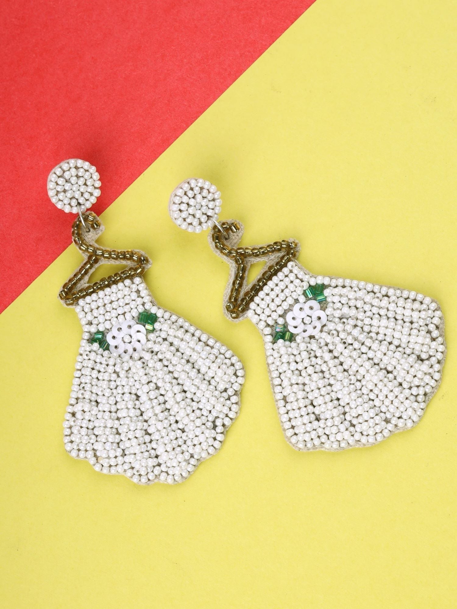 Little White Dress Earrings for Women/Girls