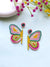 Beautiful Multicolor Beaded Butterfly Earrings