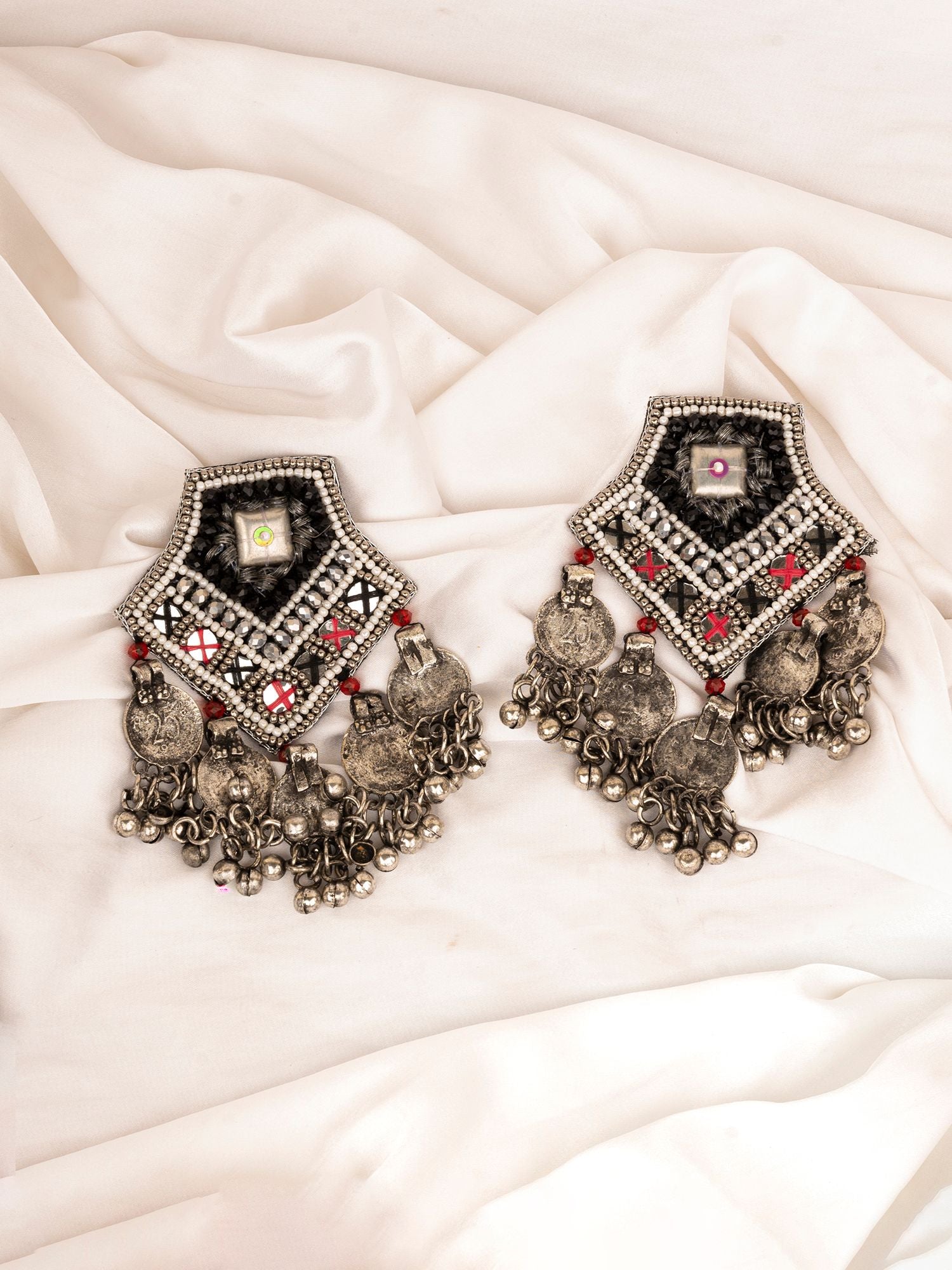 Boho Chic Handmade Peacock Beaded Dangle Earrings for Women and Girls