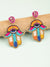 Hamsa Evil Eye Drop Earrings - Handmade Beaded Danglers for Women & Girls