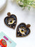 Black Evil Eye Heart Boho Handmade Earrings for Women
