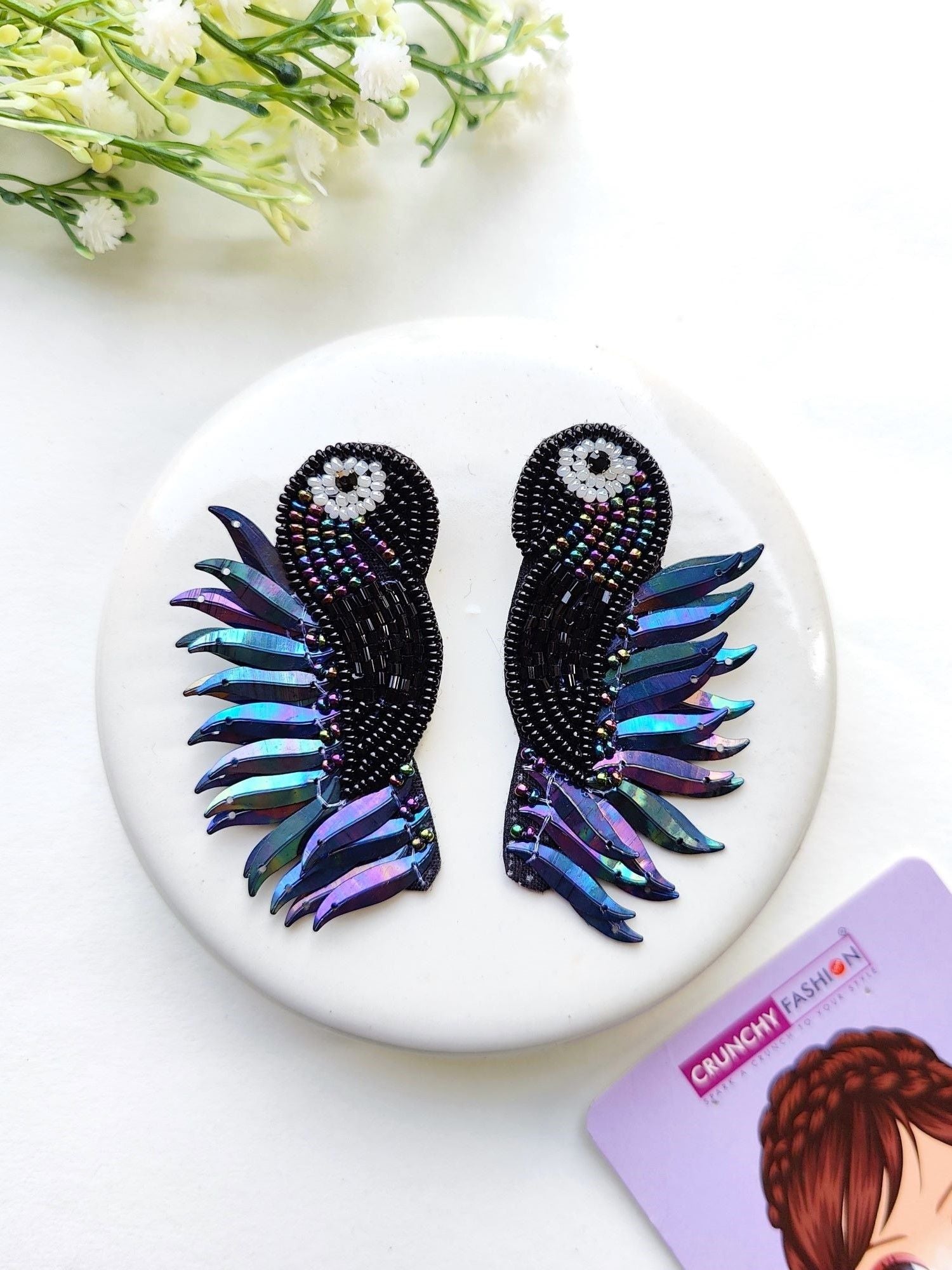 Delicate Pastel Beaded Parrot Drop Earrings for Fashion-Forward Females