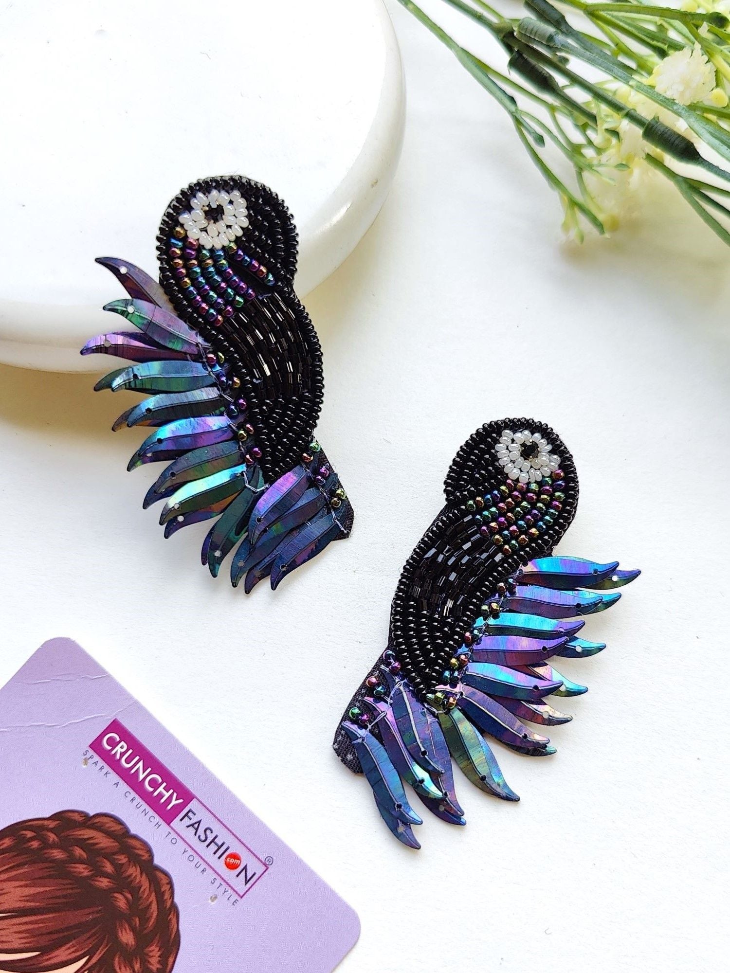 Delicate Pastel Beaded Parrot Drop Earrings for Fashion-Forward Females