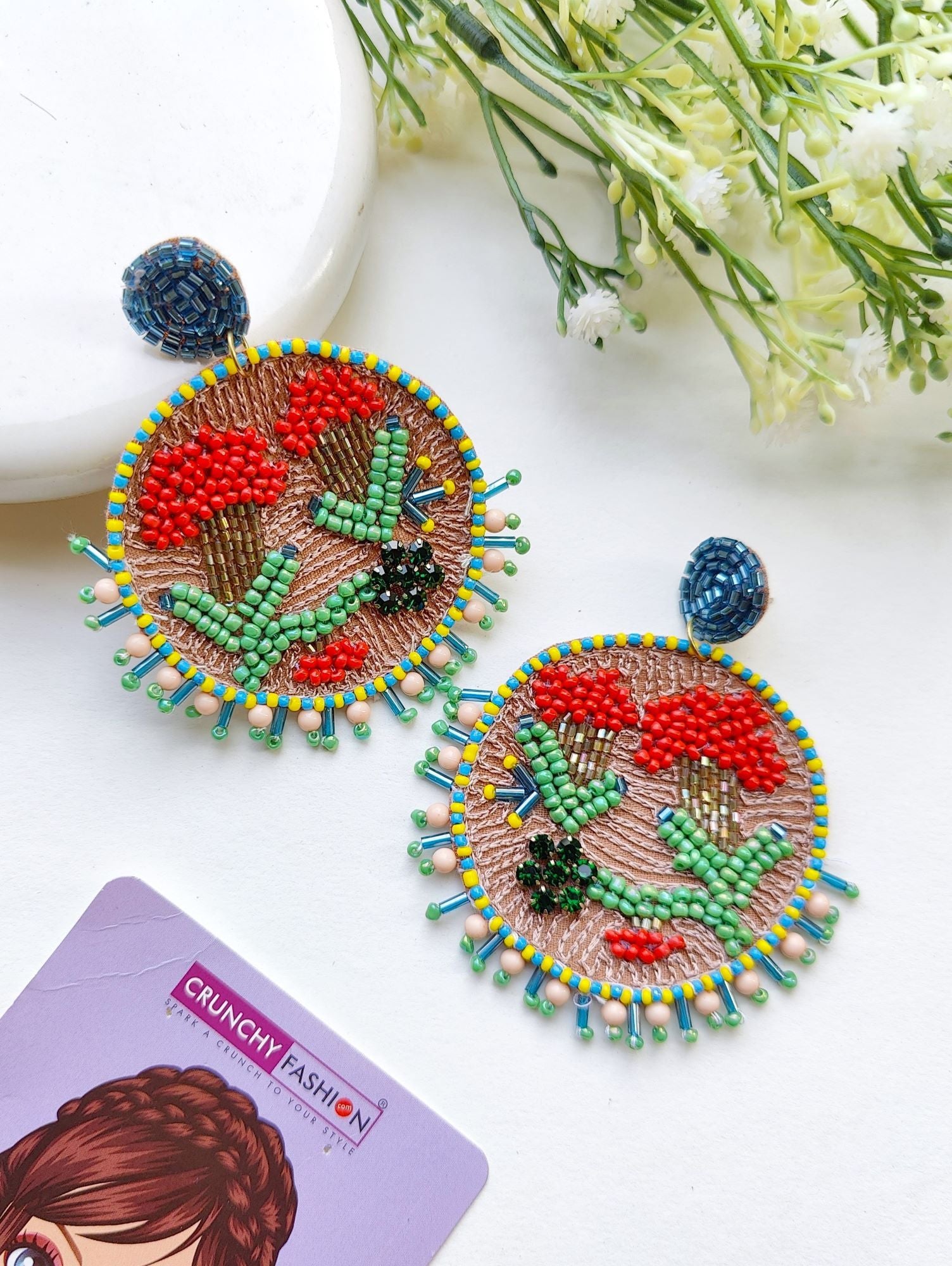 Garden of Love Handmade Beaded Earrings for Women and Girls
