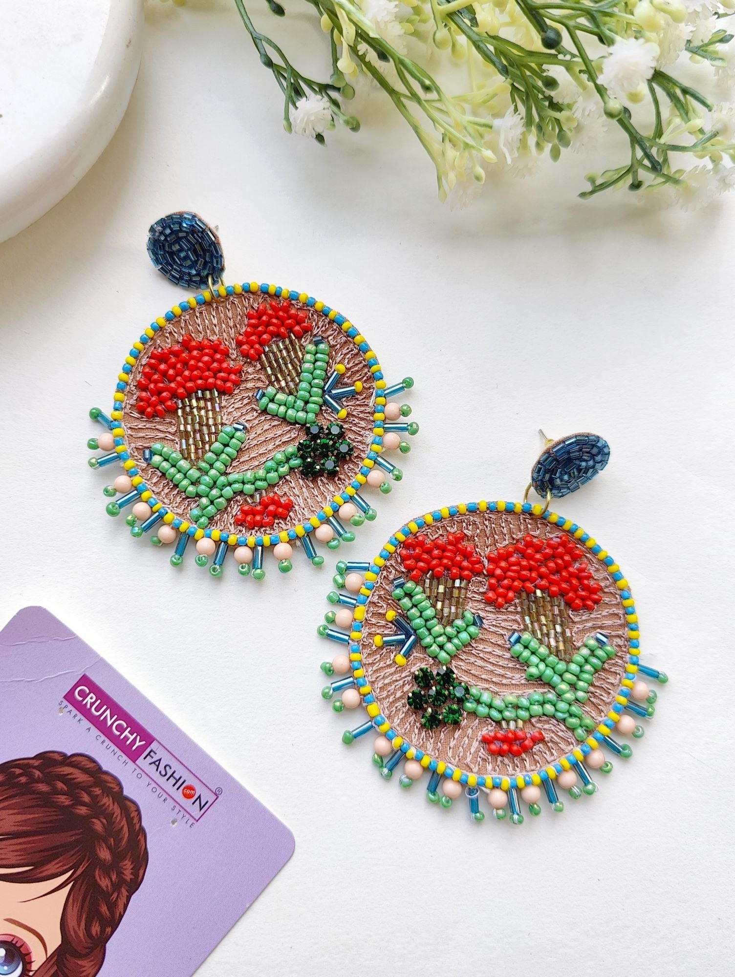 Garden of Love Handmade Beaded Earrings for Women and Girls