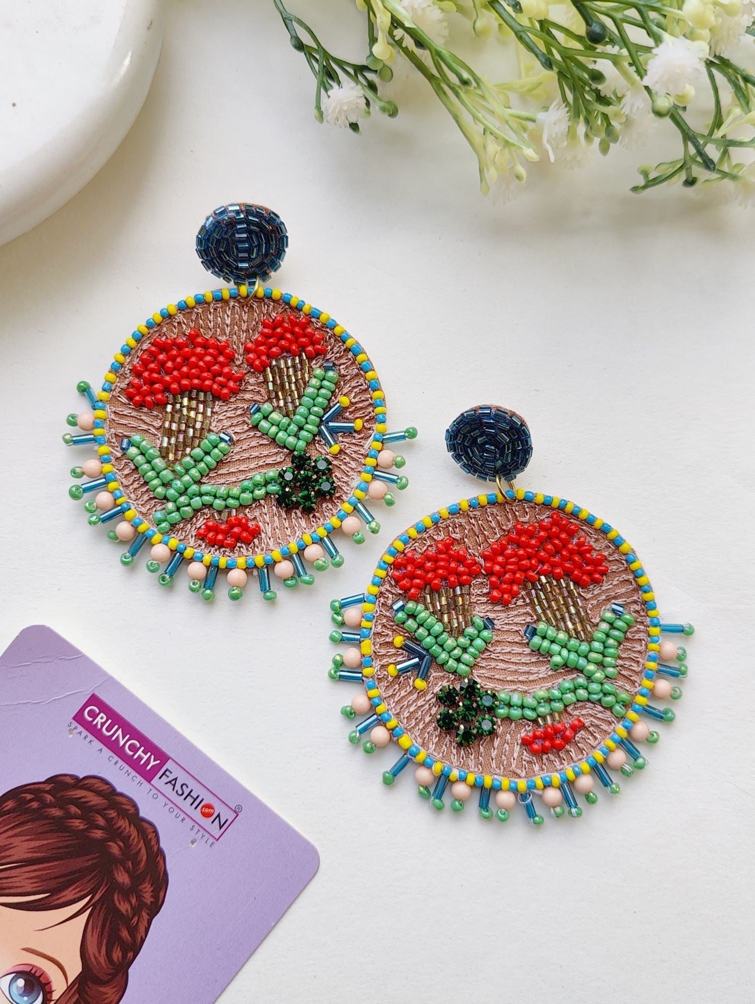 Garden of Love Handmade Beaded Earrings for Women and Girls