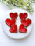 Shimmering Red Heart Stud Earrings- Unique Handmade Valentines Day Gifts for Her