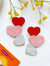 Handmade Beaded Heart Stud Earrings - Quirky Valentine's Day Gifts for Her