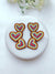 Multicolored Beaded Heart Stud Earrings - Perfect Valentine's Day Gift for Women