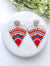 Mandala Heart Beaded Earrings - Statement Party Wear for Girls