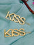 Kiss Hair Pins - Golden Hair Clip / hair accessories for Girls