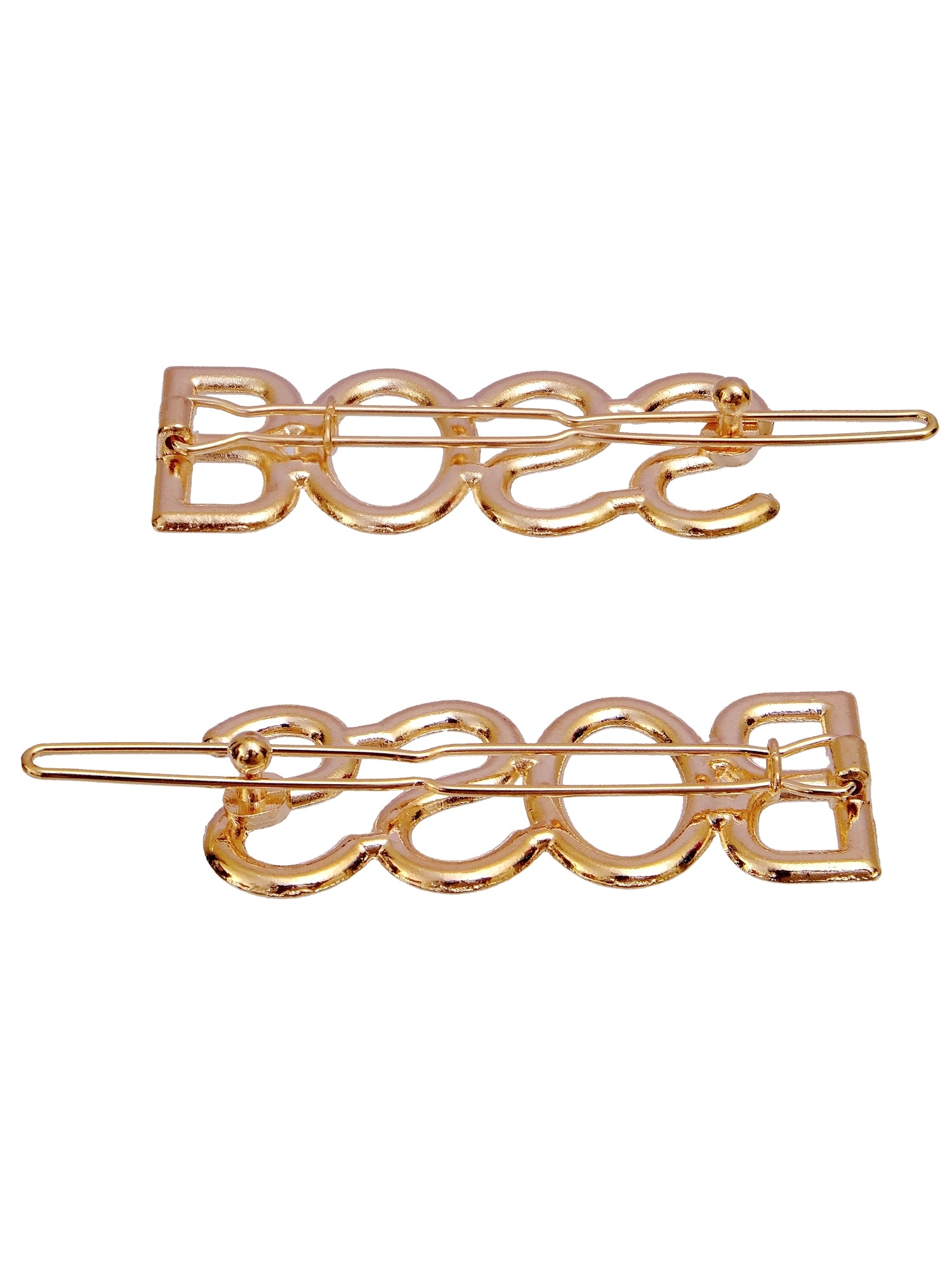 Gold-Plated  Letters Boss Hair Bobby Pins CFH0124