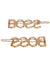 Gold-Plated  Letters Boss Hair Bobby Pins CFH0124
