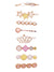 Spring Fling Hairpins- Pink & Gold Pearl Clips Pins Barrette Har Accessories for Girls -Pack of 8