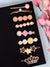 Spring Fling Hairpins- Pink & Gold Pearl Clips Pins Barrette Har Accessories for Girls -Pack of 8