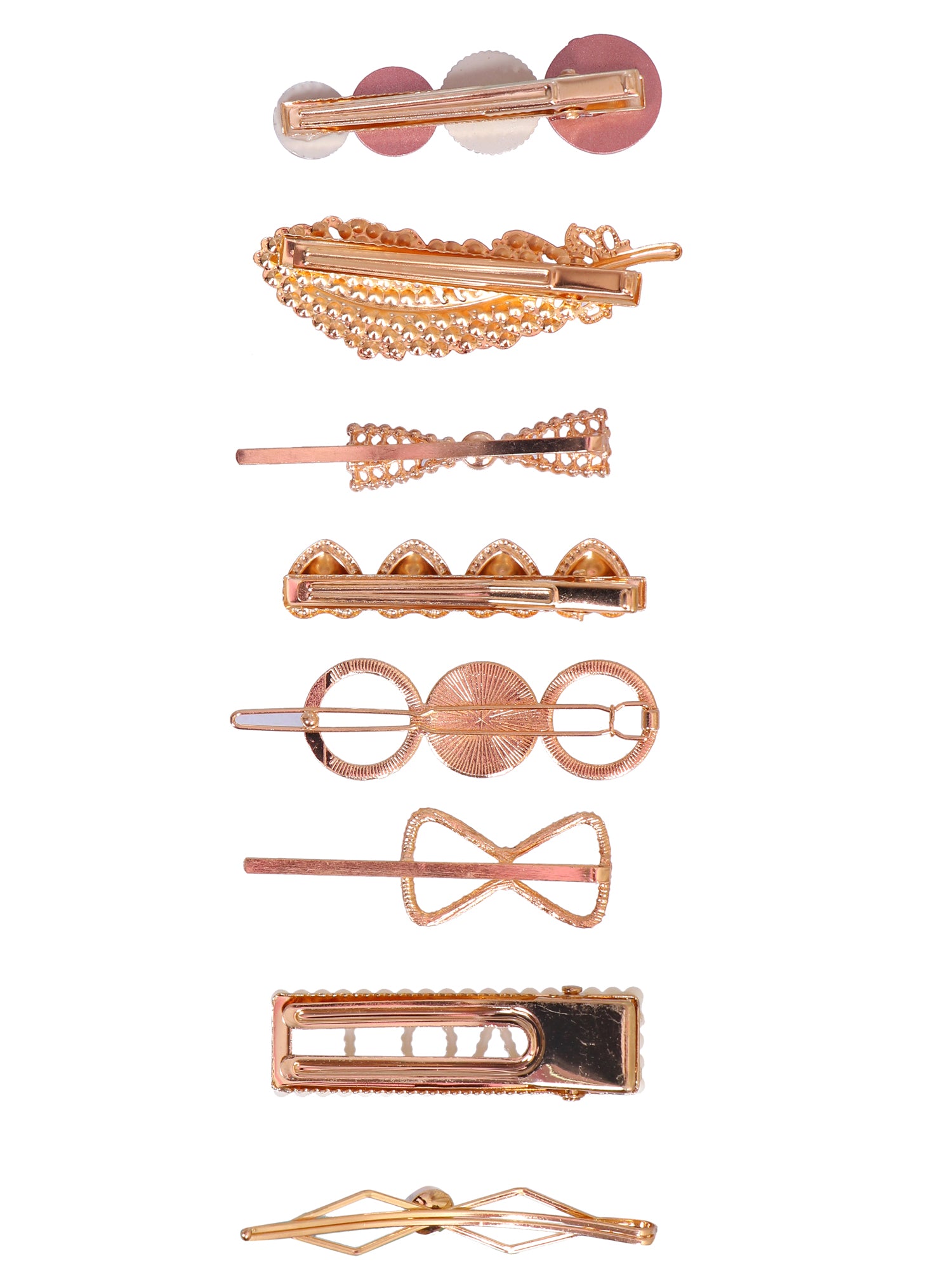 Gold-Plated Asymmetric Korean Style Pearl Hair Clips for Women and Girls