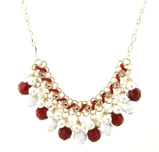 Feminine Red Crystal Pearl Necklace: A Touch of Bohemia Style for Women