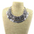 Crunchy Fashion Jewellery Oxidised Silver bohemian Bib Necklace for Women and Girls